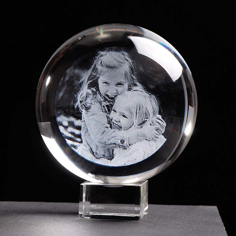 Custom Personalized Glass Photo Frame Ball