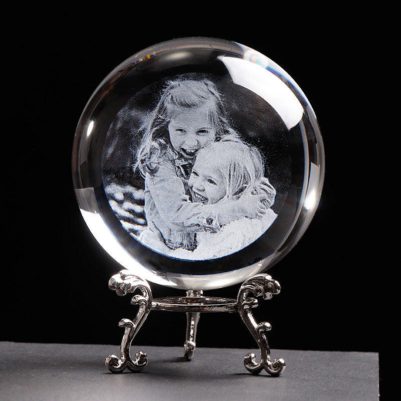 Custom Personalized Glass Photo Frame Ball