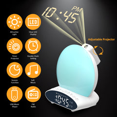 Projection Clock Night Light